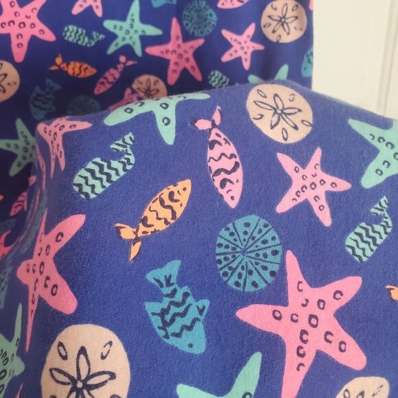 Vineyard Vines Dress Girls L Large Sea Critters Royal Ocean Soft Jersey Knit - Picture 10 of 10